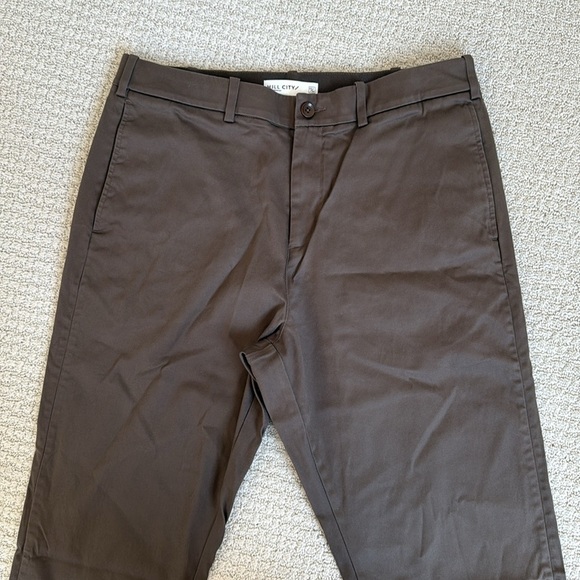 Hill City Huckberry Everyday Tech Pant Athletic Moss Brown Chino - Picture 4 of 8
